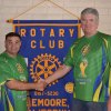 Jesus Garcia and Dwight Miller take in one last Lemoore Rotary Club meeting before departing for Brazil.